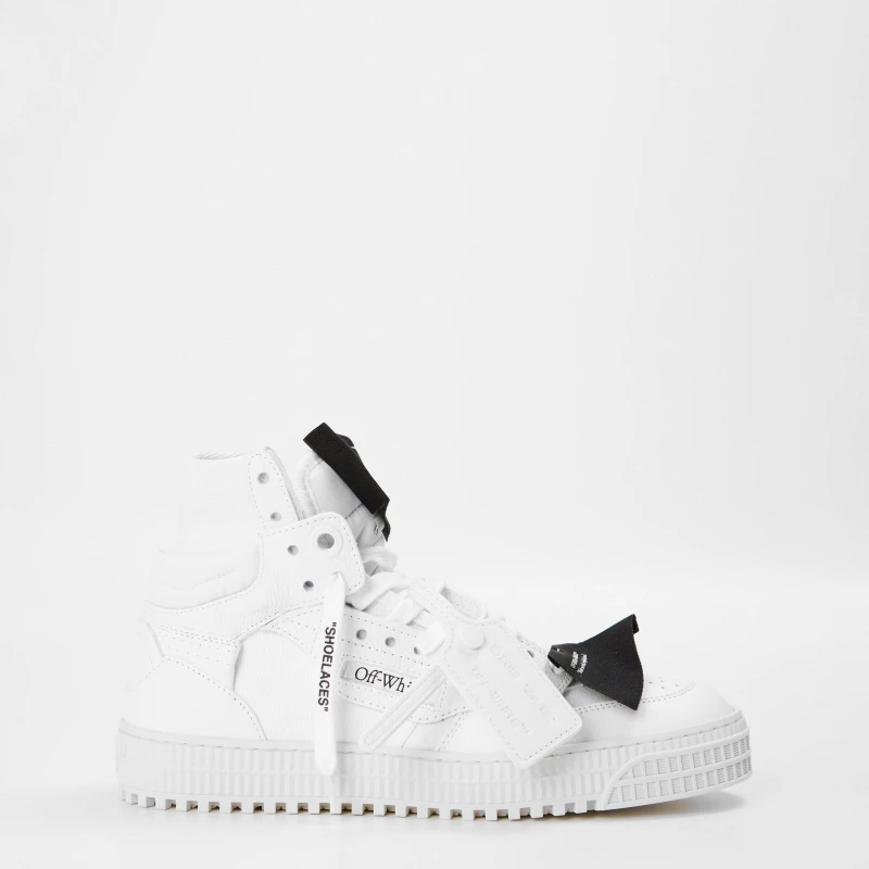 Image of Off White Womens 3.0 Court Leather Lace Up Low-Top Trainers White/Black female 3 (36)