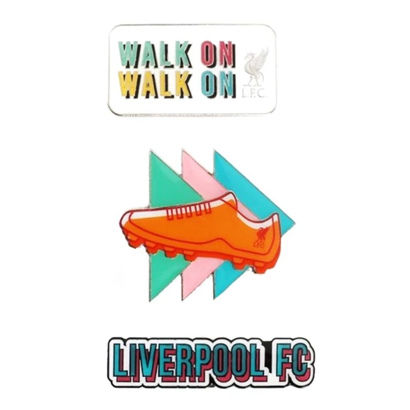 Image of Liverpool FC Enamel Badge (Pack of 3) Teal