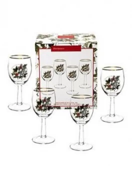 Image of Holly & Ivy Set Of 4 Wine Glasses