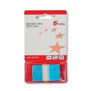 Image of Office Standard Index Flags 25x45mm Blue Pack 5 938198