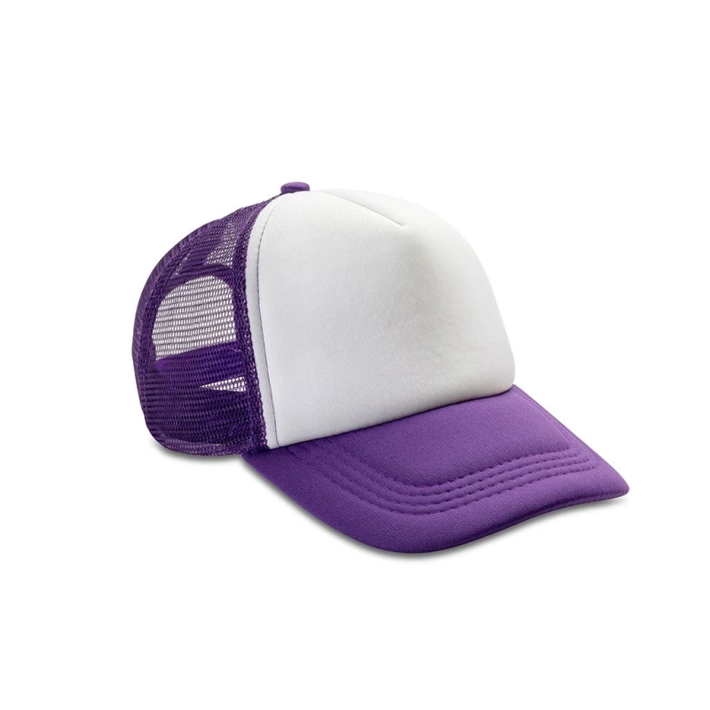 Image of Result Men Result Core Half Mesh Truckers Cap in Purple Purple One Size Male 5059444586033