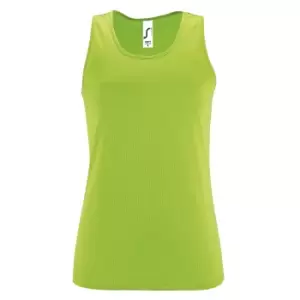Image of SOLS Womens/Ladies Sporty Performance Sleeveless Tank Top (M) (Neon Green)