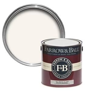 Image of Farrow & Ball Estate All white No. 2005 Eggshell Metal & wood Paint 2.5L