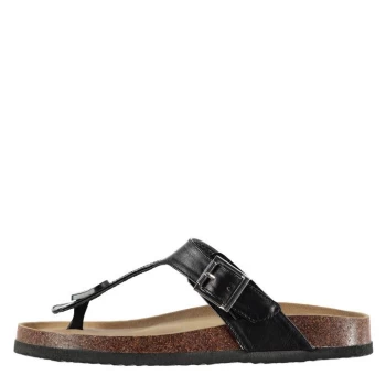 Image of SoulCal Cork Toe Post Sandals Ladies - Black