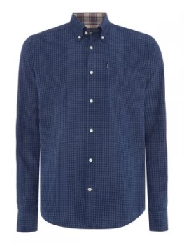 Image of Mens Barbour Country Gingham Slim Shirt Indigo