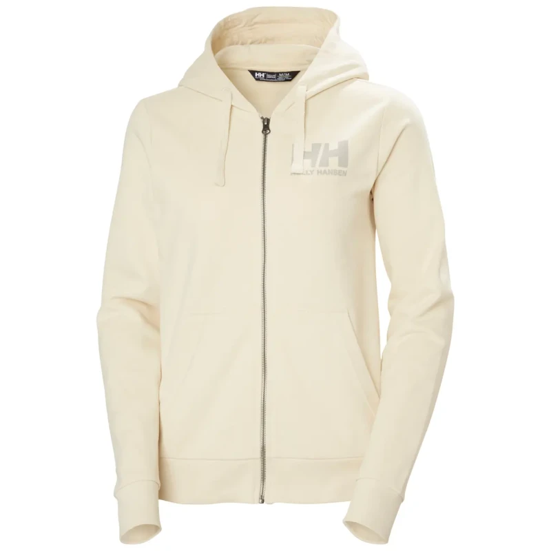 Image of Helly Hansen Womens zipped logo sweatshirt Helly Hansen 2.0 Beige Female L