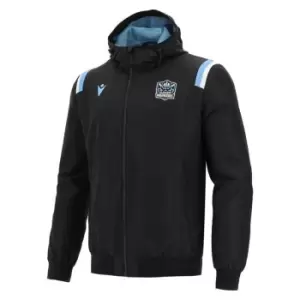 Image of Macron Glasgow Warriors Full Zip Hoodie Mens - Black