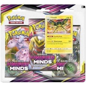 Image of Pokemon TCG: Sun & Moon 11 Unified Minds 3 Pack Blister - 1 At Random