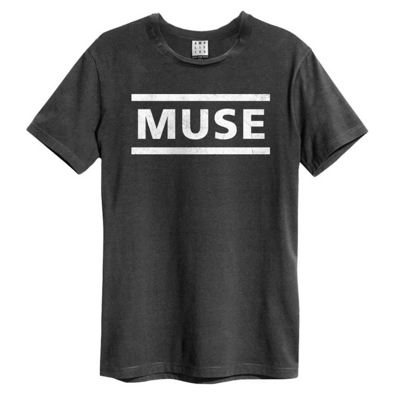 Image of Amplified Amplified Men Muse Logo T-Shirt in Charcoal Size: Small Charcoal S Male 5063470339365