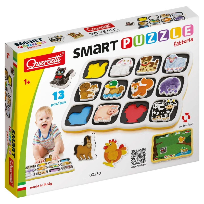 Image of Quercetti Smart Puzzle Farm, Multi 230