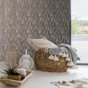 Image of Sublime Pink Theia Stria Metallic Textured Plain Wallpaper - One size