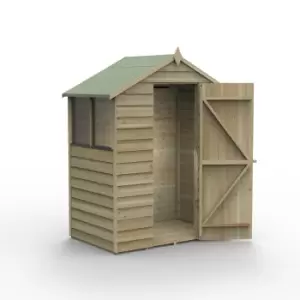 Image of Forest Garden 5X3 Ft Apex Overlap Wooden Shed With Floor (Base Included)