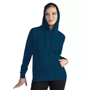 Image of SG Ladies/Womens Plain Hooded Sweatshirt Top / Hoodie (2XL) (Navy Blue)
