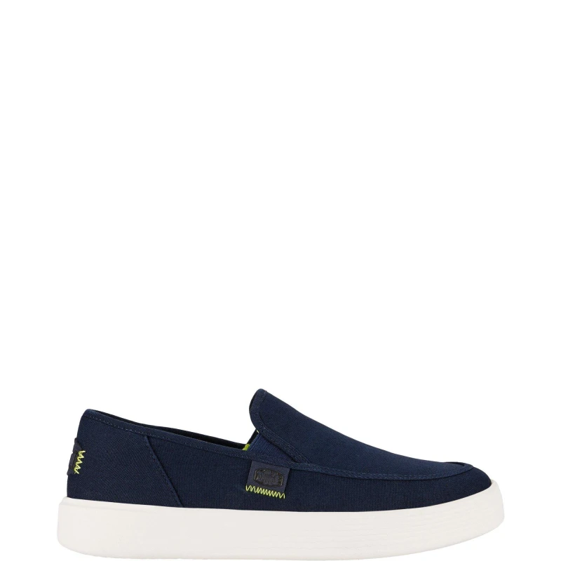Image of HEYDUDE 'Sunapee Canvas' Classic Slip On Shoes Navy