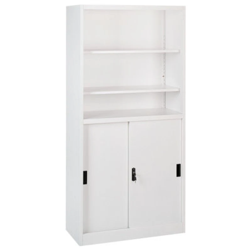 Image of Beliani Storage Unit Muscovite Metal White