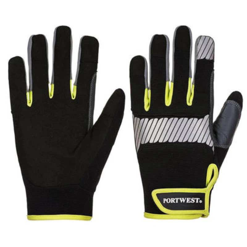 Image of Portwest PW3 General Utility Work Gloves A770BKYS Colour: Black / Yellow