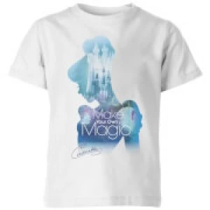 Image of Disney Princess Filled Silhouette Cinderella Kids T-Shirt - White - 3-4 Years