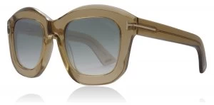 Image of Tom Ford Julia Sunglasses Shiny Light Brown 45P 50mm