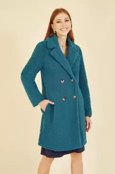 Image of Teal Teddy Bear Coat