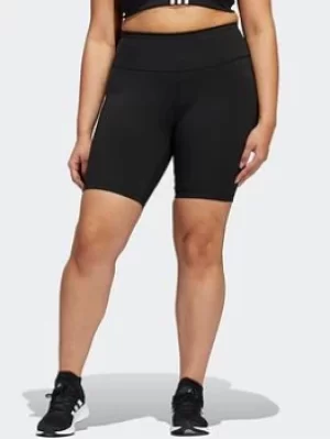 Image of adidas Optime Training Bike Short Tights, Black, Size 4X, Women