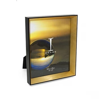 Image of 8" x 10" - iFrame Black & Gold Photo Frame