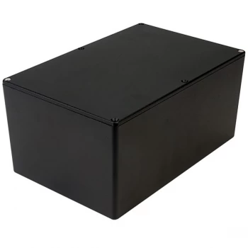 Image of Hammond 1550HBK IP54 Diecast Aluminium Enclosure Black (222 x 146 ...