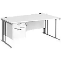 Image of Dams International Wave Desk MCM16WRP2SWH 1,600 x 725 x 800 - 990 mm