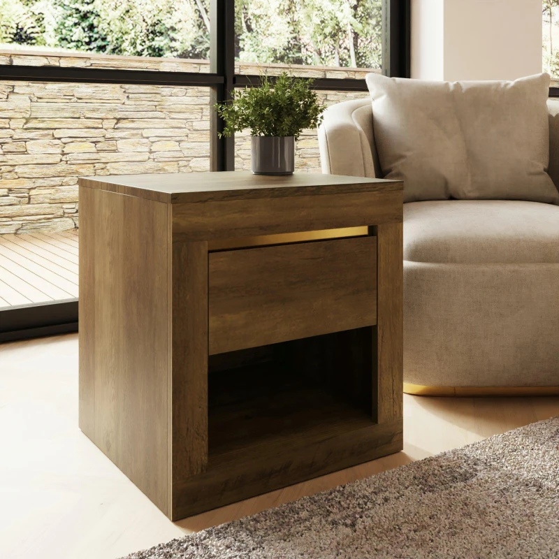 Image of GFW Astley Knotty Oak Lamp Table