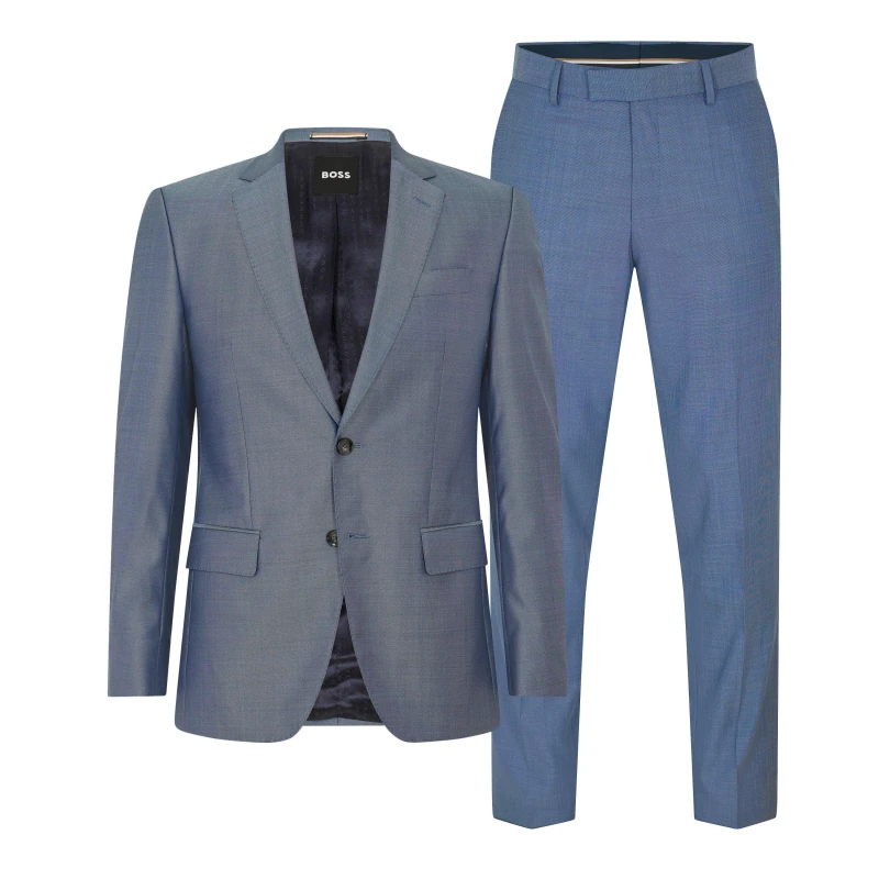 Image of Boss Mens H-Huge 2 Piece Suit Lgt/Pastel Blue male 36 (46)