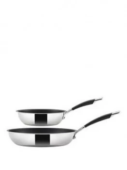 Image of Circulon Momentum Stainless Steel Frying Pan Twin Pack