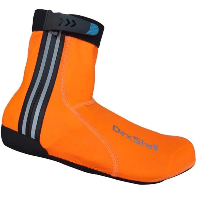 Image of DexShell Adults Lightweight Cycling Overshoes Orange unisex S