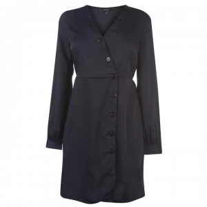 Image of Vero Moda Vero Baya Silk Dress Womens - Night Sky