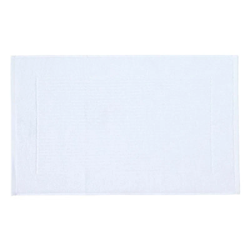 Image of Homescapes Imperial Plain Cotton Bath Mat White
