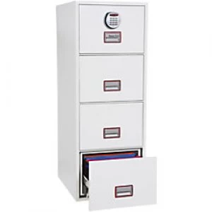 Image of Phoenix Filing Cabinet with Electronic Lock FS2264E 62L 1405 x 530 x 805mm White