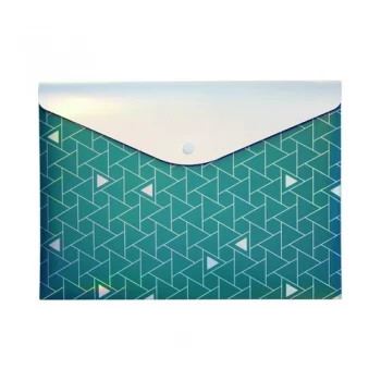 Image of Pukka GLEE Document Wallet Popper PP W323xD36xH237mm Green Ref 8703