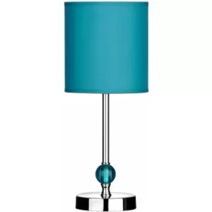 Image of Premier Housewares Teal Acrylic Ball Table Lamp