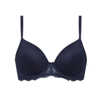 Image of Figleaves Juliette Lace T-Shirt Bra - Blue