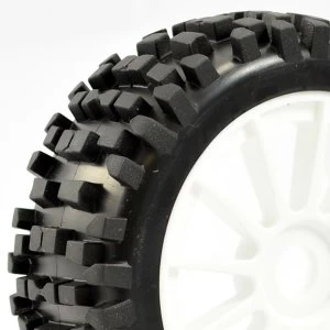 Image of Fastrax 1/8Th Premounted Buggy Tyres 'Rock-Block/12 Spoke'