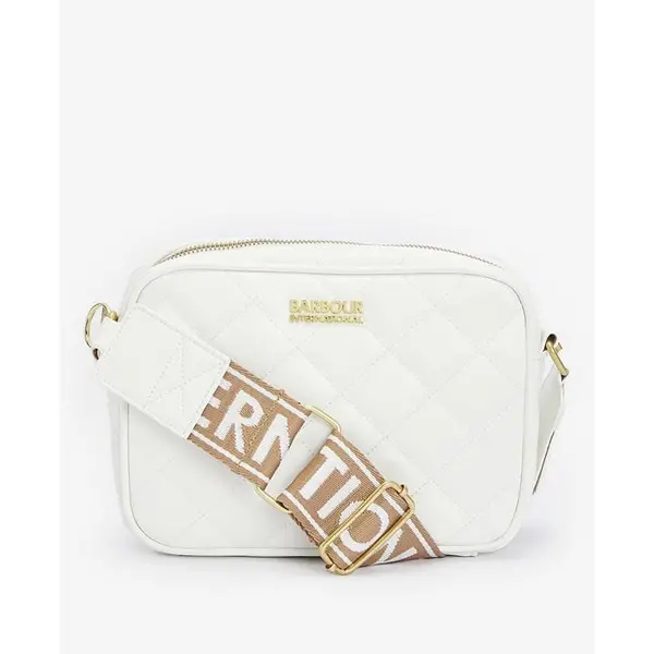 Image of Barbour International Sloane Quilted Crossbody Bag - White One Size