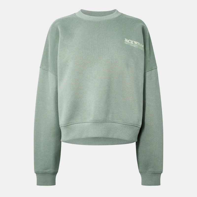 Image of Jack Wills Embroidered Crew Neck Sweatshirt - Green Green 8