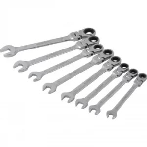 Image of 8 Piece Flexible Metric Ratchet Spanner Set (8-19MM)