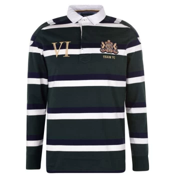 Image of Howick Long Sleeve Rugby Polo Shirt - Green