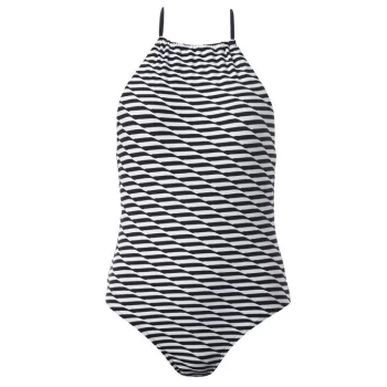 Image of Biba Halter Swimsuit - Black/White