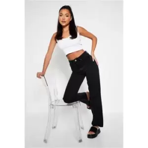 Image of I Saw It First Washed Black Premium 90s Wide Leg Jeans - Black