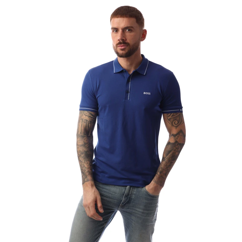 Image of Boss Paule Polo Shirt Turquoise male S