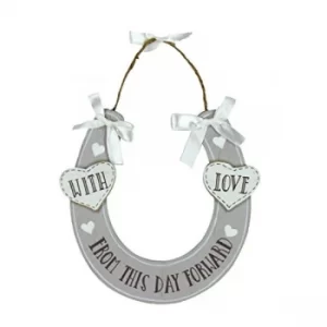 Image of Love Story 'With Love' Horse Shoe Plaque
