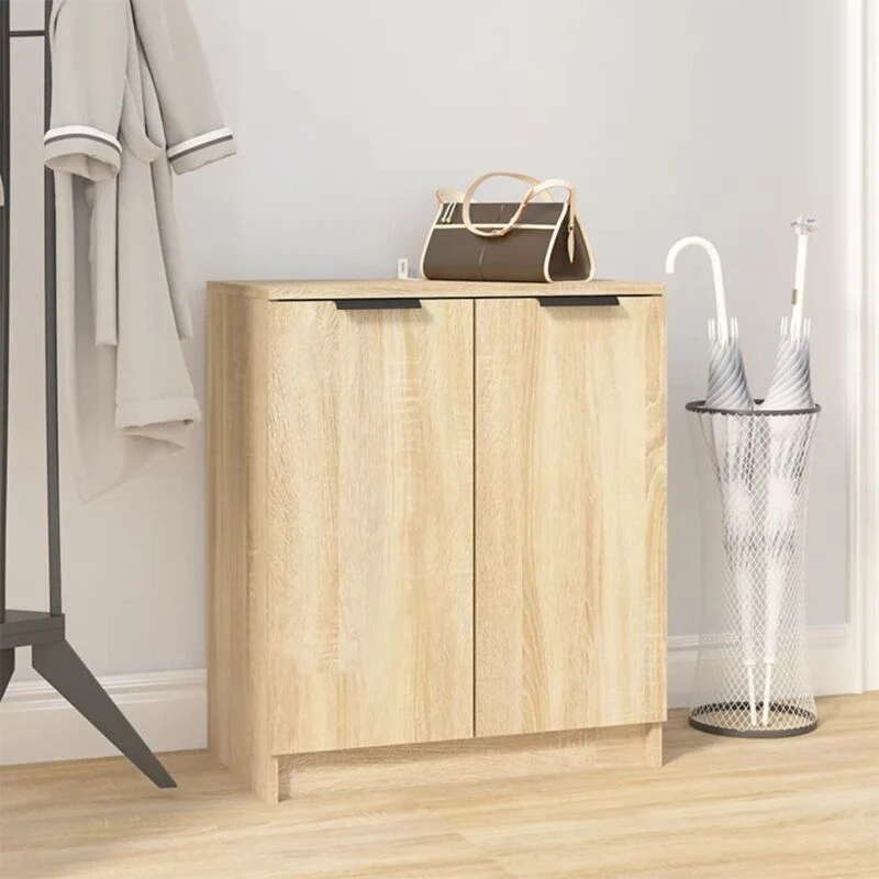 Image of VIDAXL Shoe Cabinet Sonoma Oak 59x35x70cm Engineered Wood Vidaxl 8720287079644