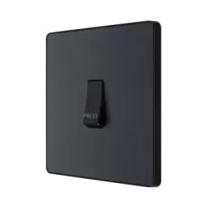 Image of BG Evolve Matt Grey Single Press Switch 10A - PCDMG14B