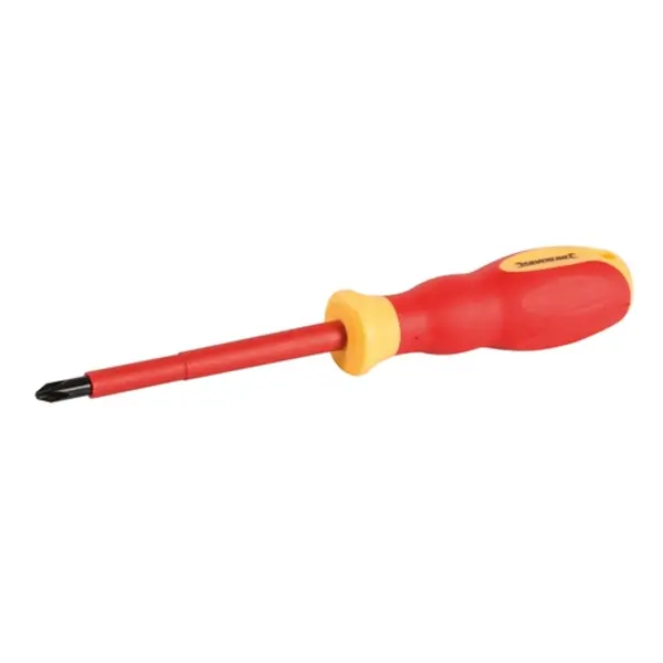 Image of Silverline VDE Soft-Grip Electricians Screwdriver Phillips - PH2 x 100mm