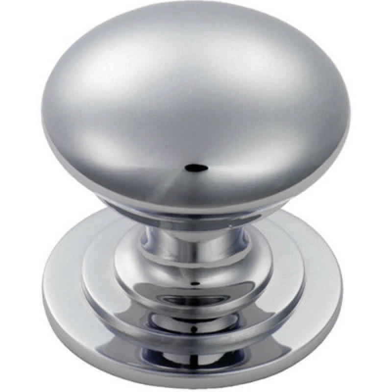 Image of Loops Victorian Round Cupboard Door Knob 42mm Dia Polished Chrome Cabinet Handle Multi unisex